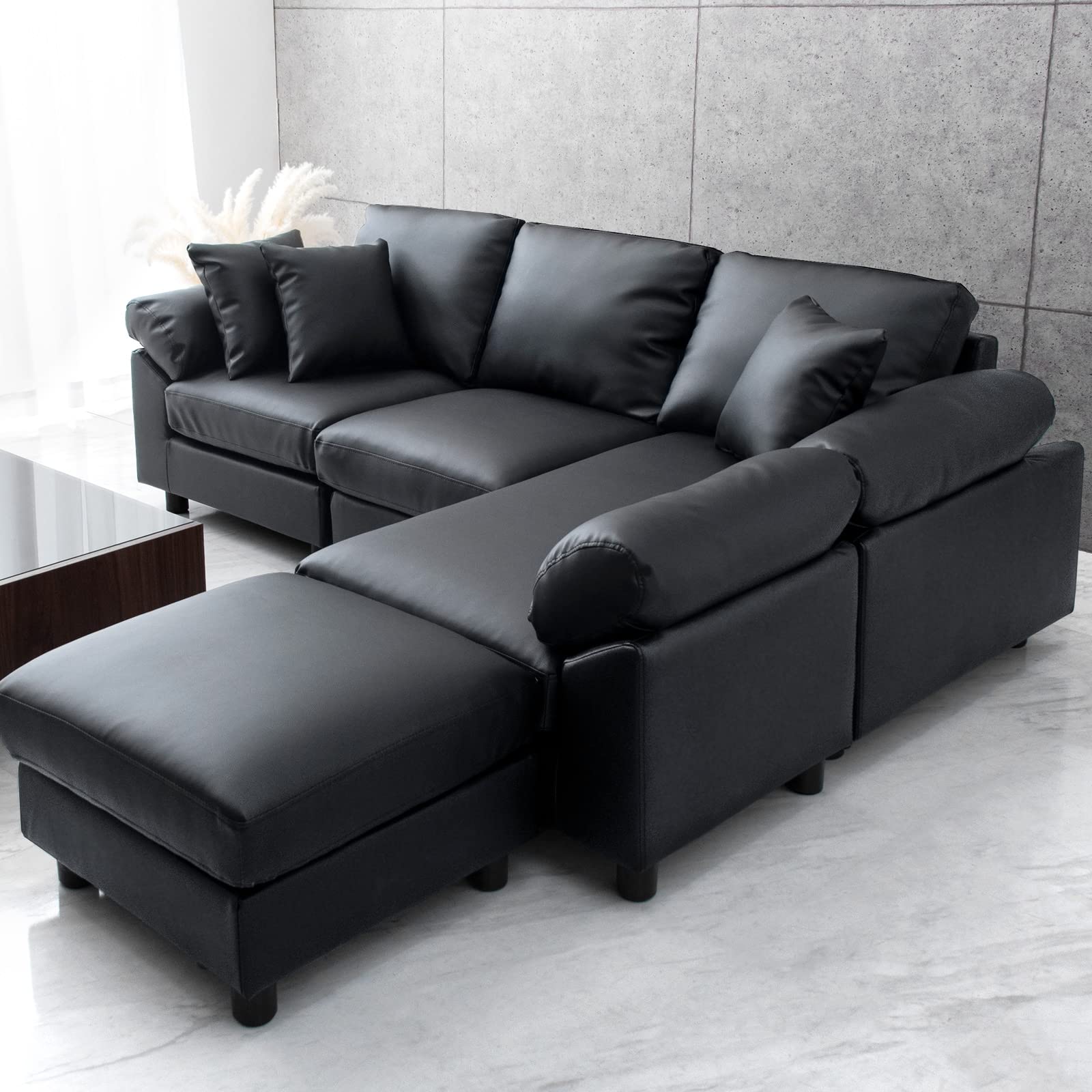 Amazon.co.jp: タンスのゲン ソファー 三人掛け カバー付き カウチ