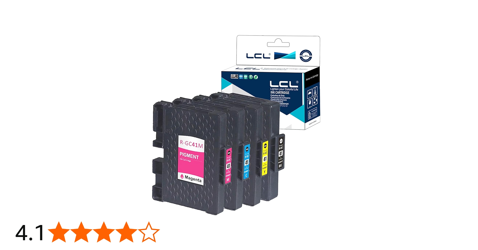 Amazon.co.jp: LCL リコー用 GC-41 GC41 GC41K GC41C GC41M GC41Y 顔料