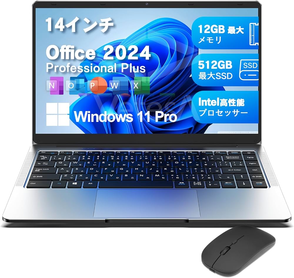 Amazon.co.jp: VETESA パソコン ノート office 2024付き Windows 11