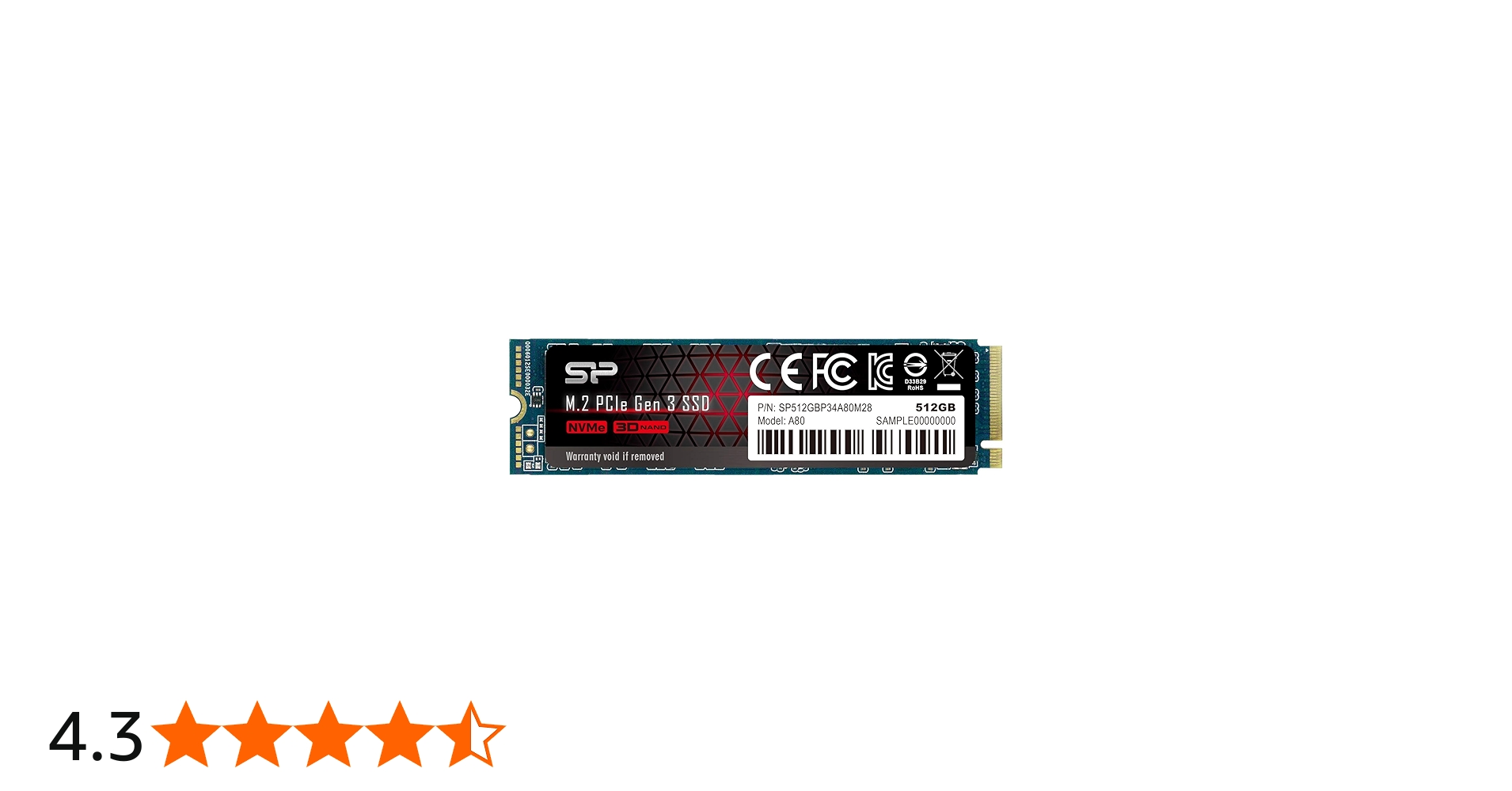 Amazon | シリコンパワー SSD 512GB 3D NAND M.2 2280 PCIe3.0×4 NVMe1