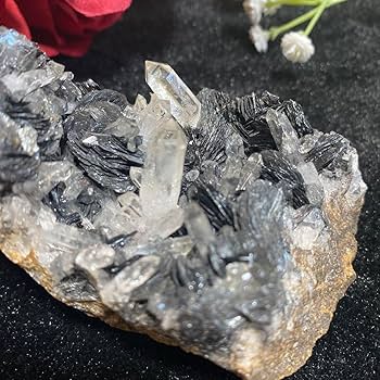 Amazon.co.jp: スペキュライト水晶共生クラスター アイアンローズ