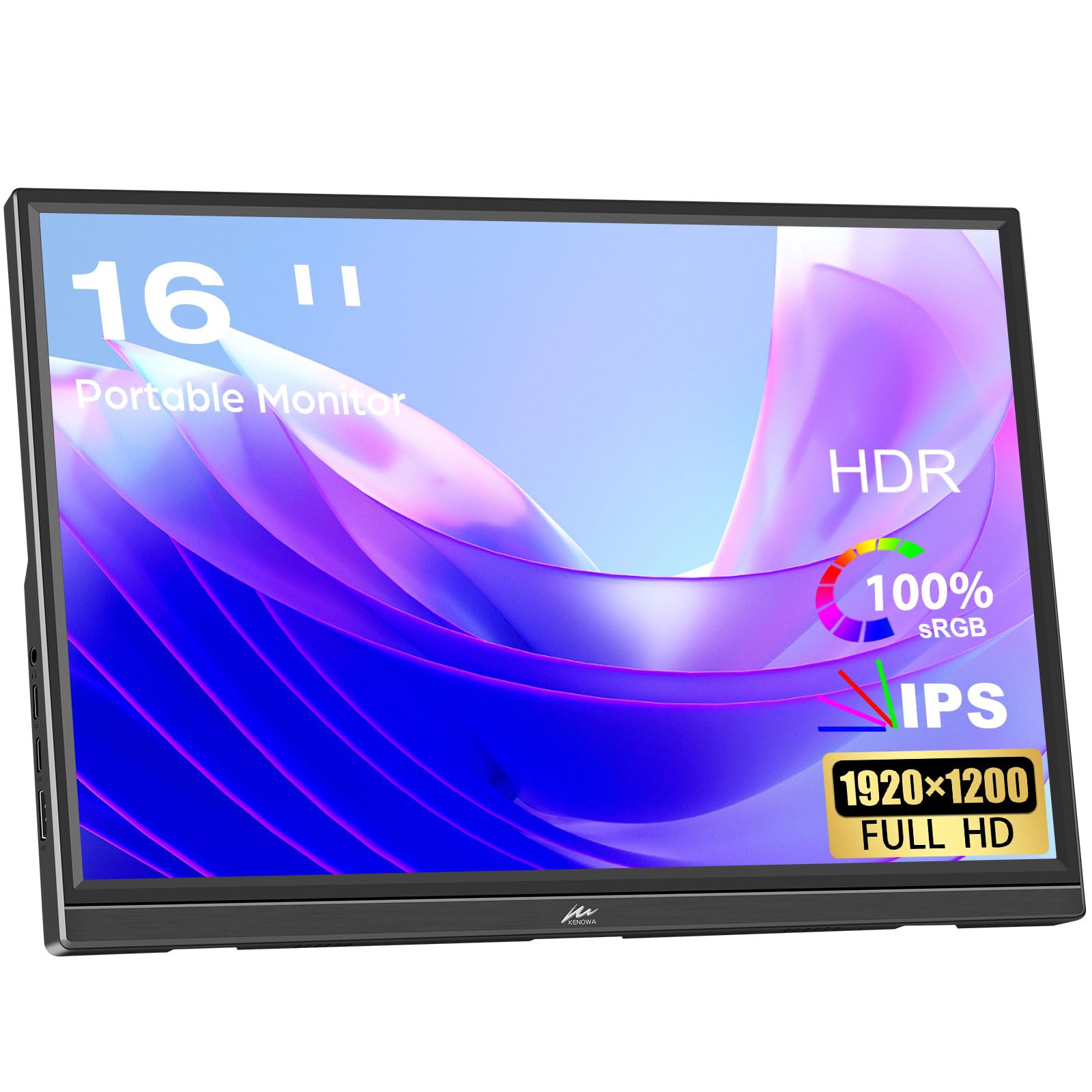 Amazon.co.jp: モバイルモニター 16インチ Kenowa 1920x1200 IPSパネル