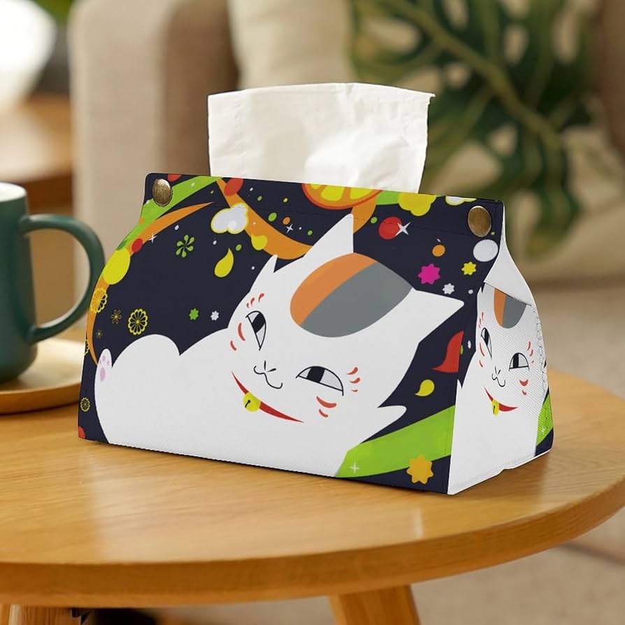 Amazon｜ティッシュケース おしゃれ PUレザー 夏目友人帳 ニャンコ先生