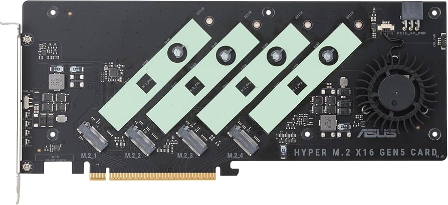 Amazon.co.jp: ASUS Hyper M.2 x16 Gen5 カード (PCIe 5.0/4.0) 4つの