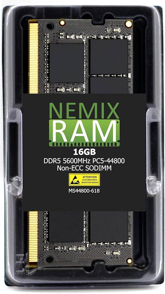 NEMIX RAM 16GB (1X16GB) DDR5 5600MHz PC5-44800 1Rx8 1.1V CL46 262