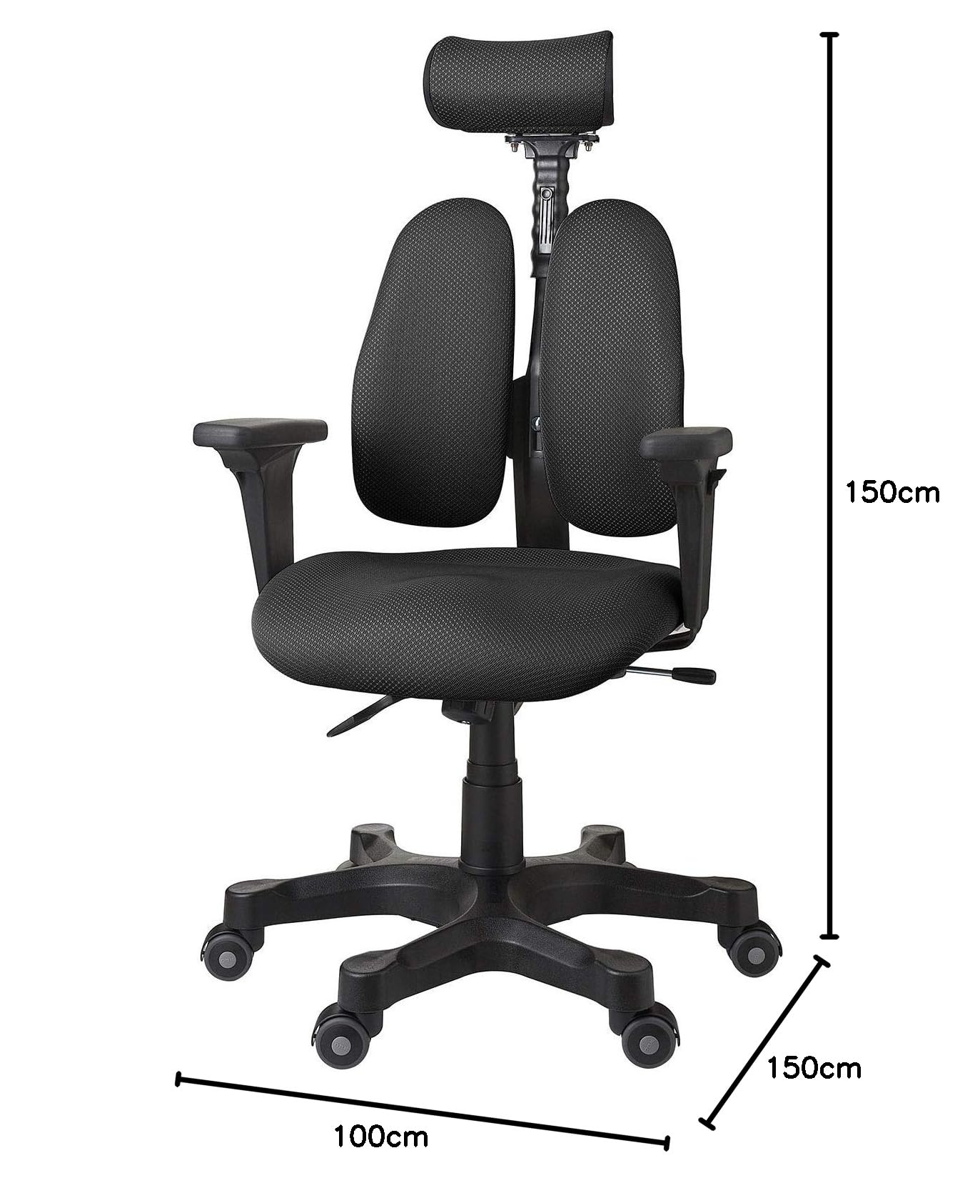 Amazon.co.jp: デュオレスト オフィスチェア ブラック 可動肘 メッシュ