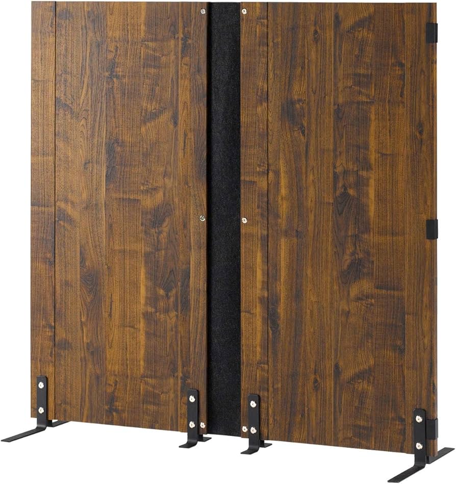 Amazon.co.jp: パーテーション 間仕切り 木製 2連 二つ折り 高さ120cm