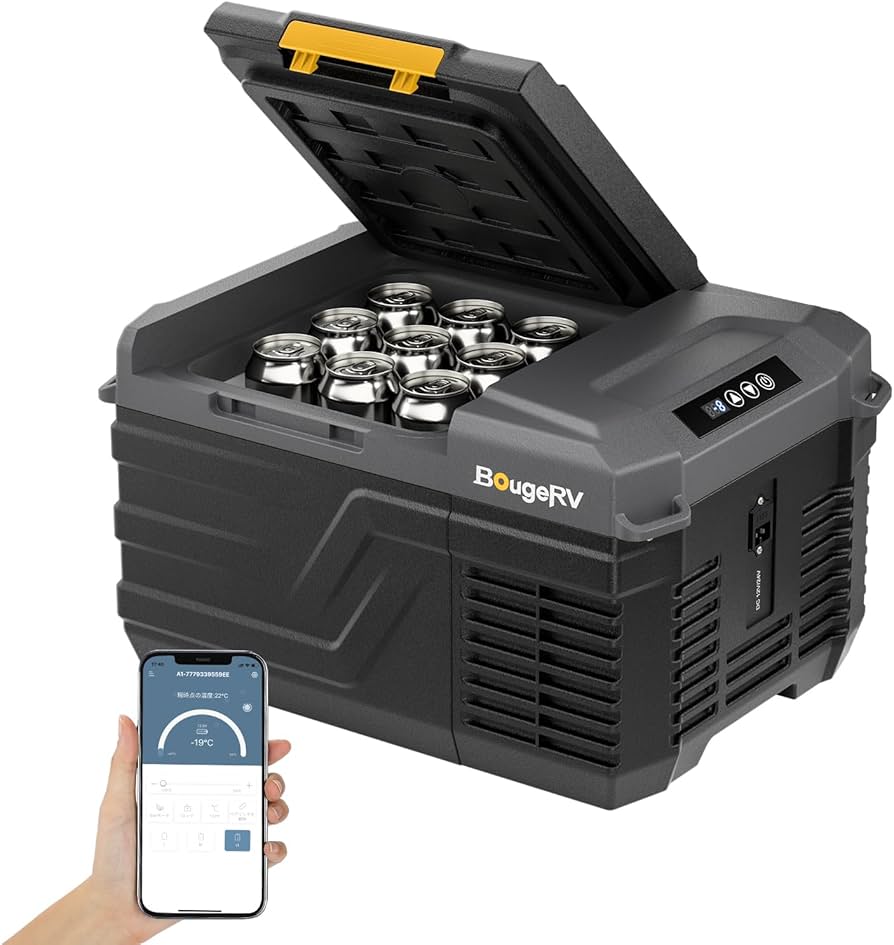Amazon.co.jp: BougeRV ポータブル冷蔵庫 車載冷蔵庫 車載冷蔵冷凍庫