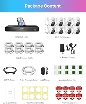 Amazon.com : ZOSI 4K PoE Security Camera System,16 Port 32CH 8MP