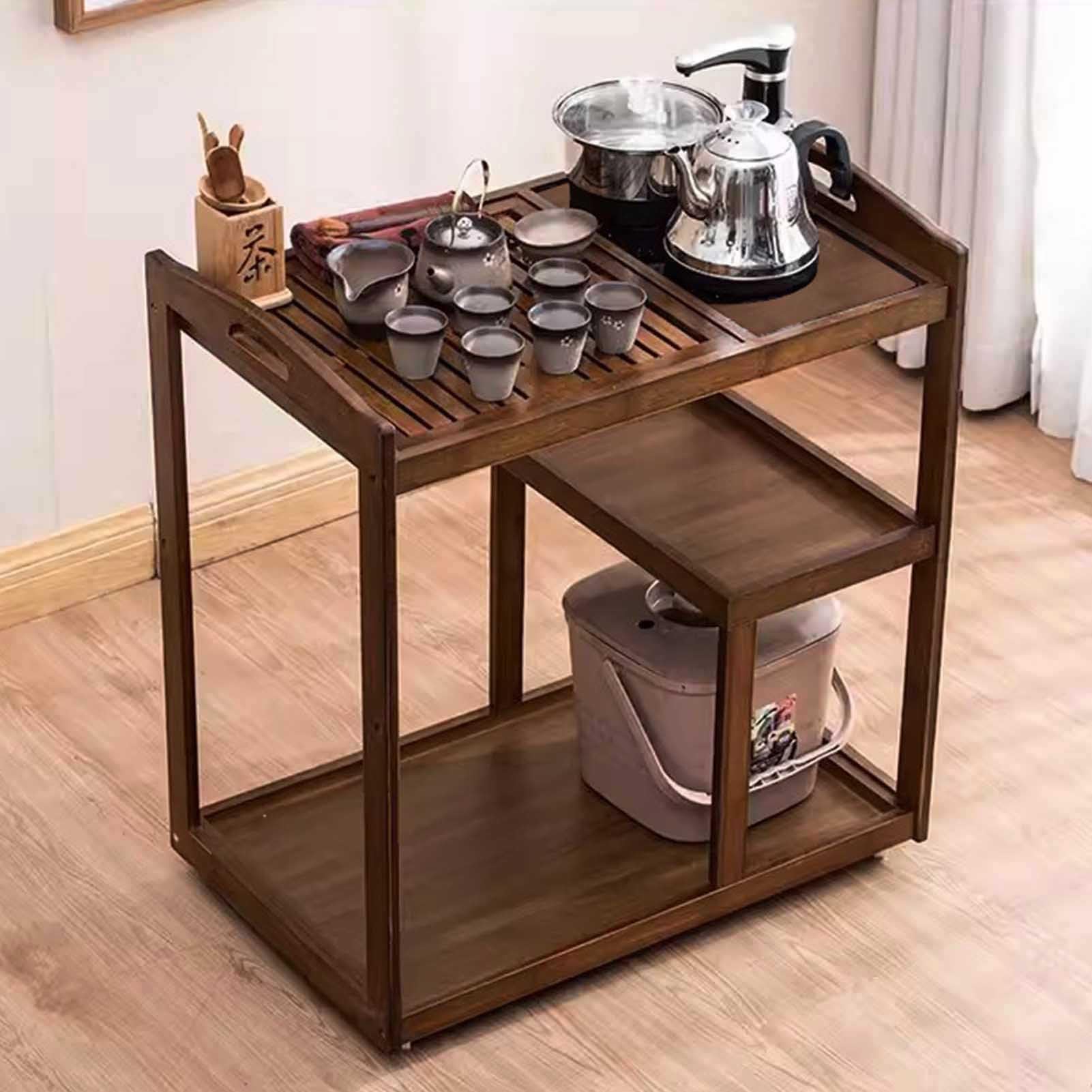 Amazon｜サービスワゴン ビンテージ ティーカート トロリー キャスター