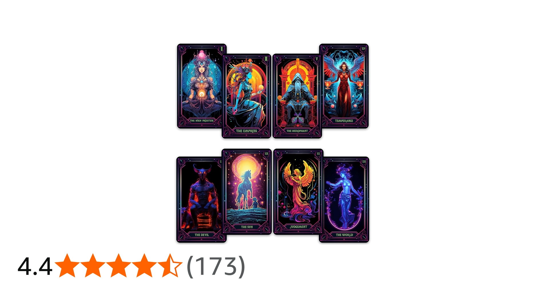 Amazon.co.jp: CRAFTERIANネオンタロットカード│78枚のタロットカード