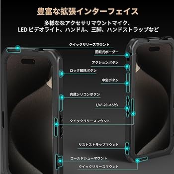 Amazon.co.jp: SmallRig スマホビデオリグケージ iPhone 15 Pro専用