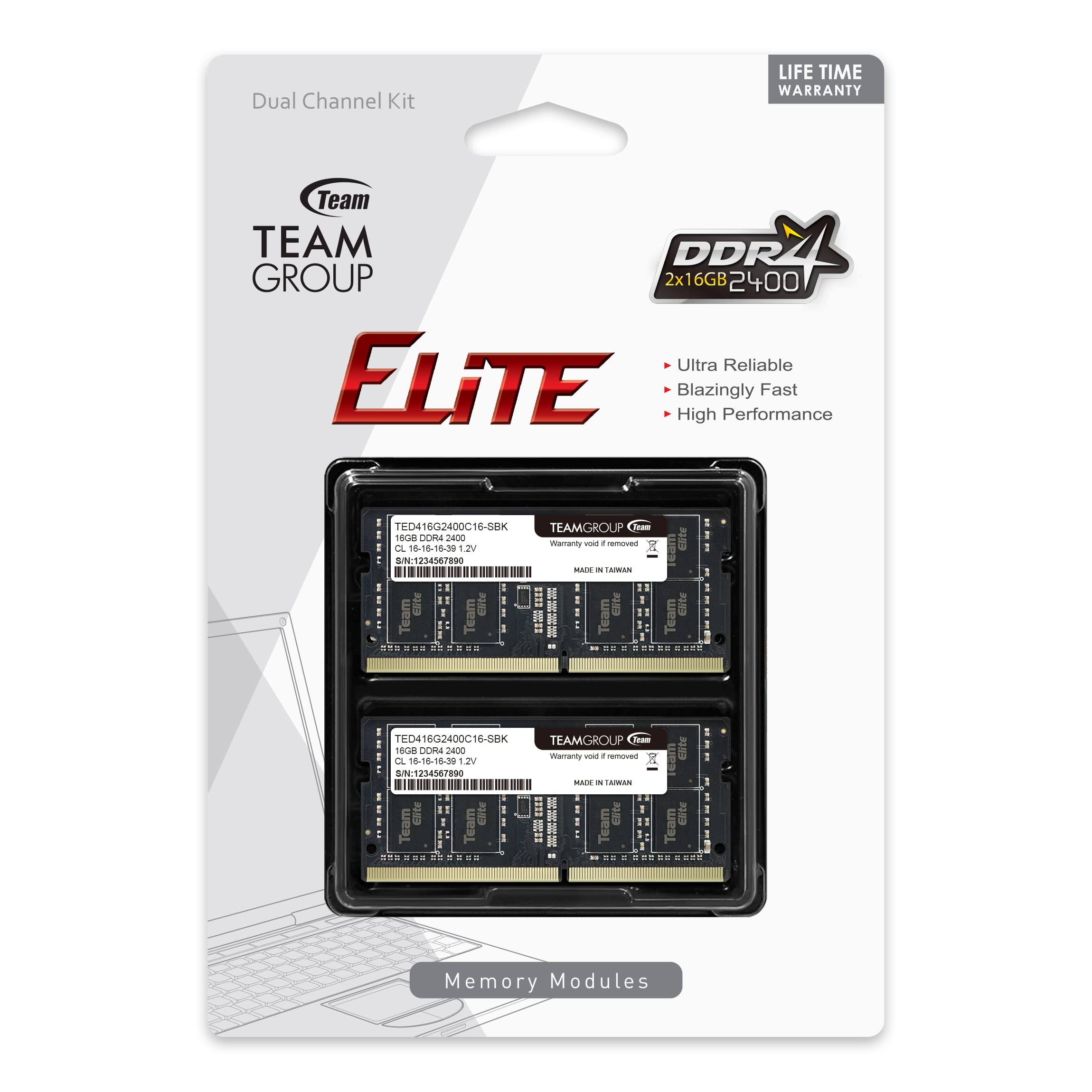Amazon | TEAMGROUP (チームグループ) Elite DDR4 32GB キット (2 x