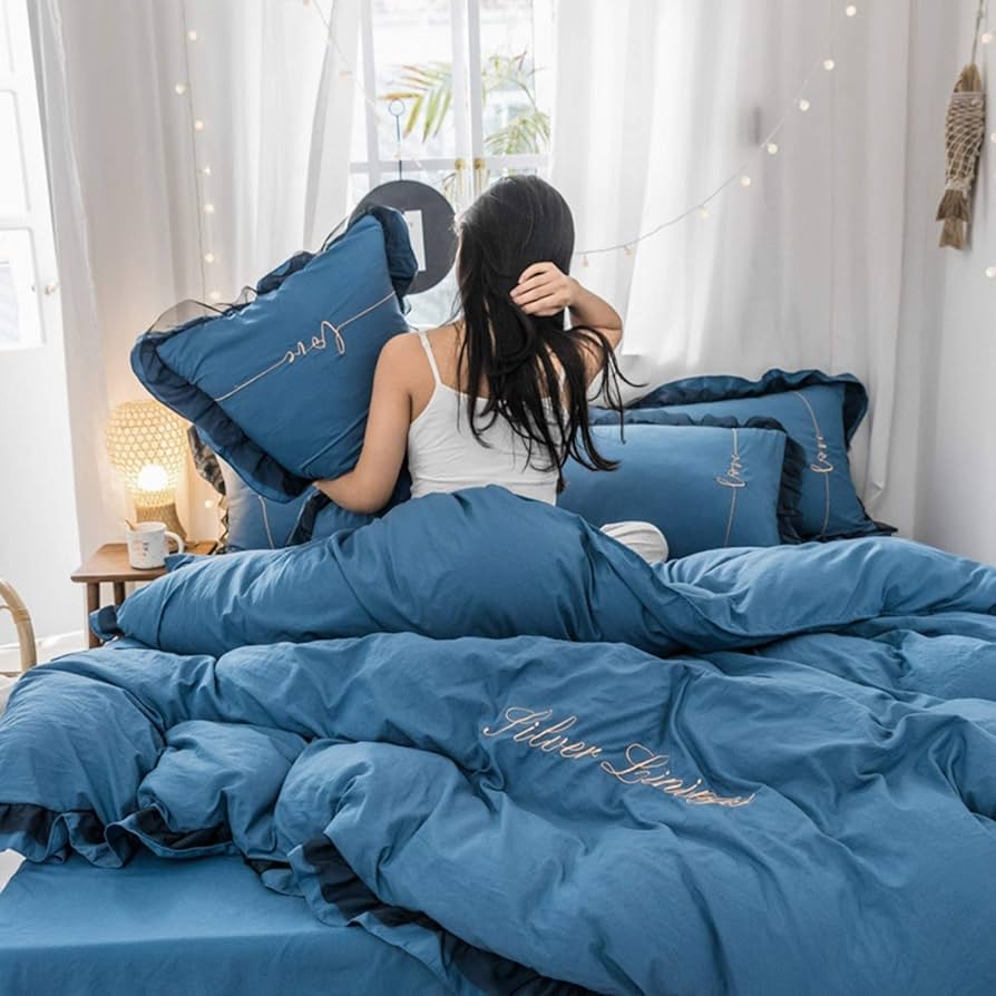 Amazon｜掛け布団カバー おしゃれ 布団カバー フリル レース 掛布団