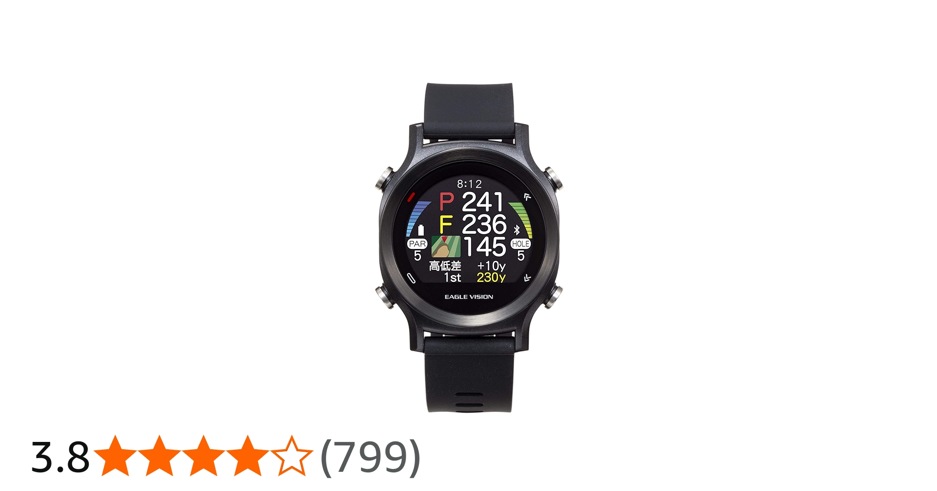 Amazon.co.jp: アサヒゴルフ EAGLE VISION watch ACE EV-933 BK