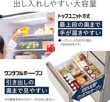 Amazon | パナソニック 冷蔵庫 幅60cm 450L サテンオフホワイト NR