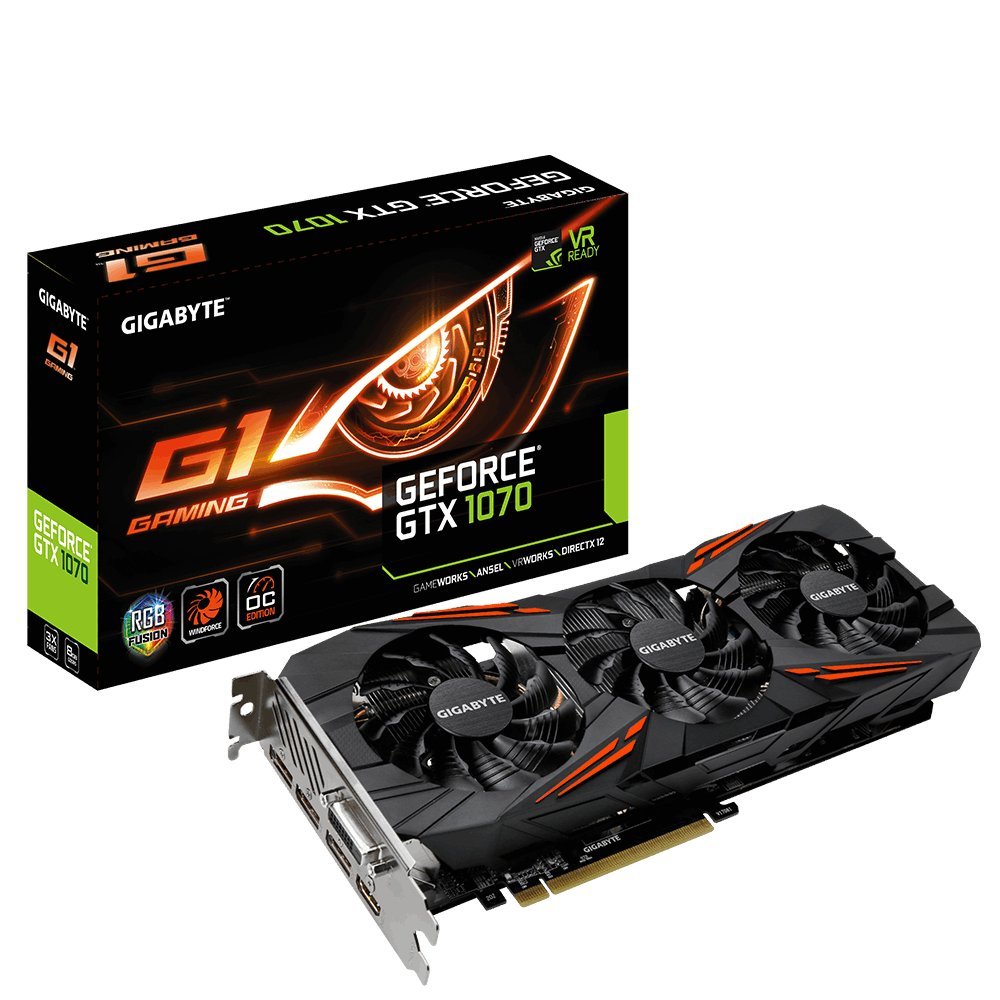 Amazon | GIGABYTE ビデオカードGEFORCE GTX 1070搭載 GV-N1070G1