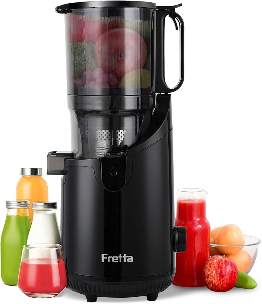 Amazon.co.jp: Fretta ジューサー 13cm広い投入口 1.8L大容量 スロー