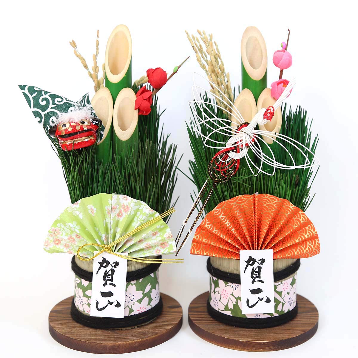 Amazon | 福を呼ぶ飾りやすい！おめでたいミニ門松 (小サイズ 2個