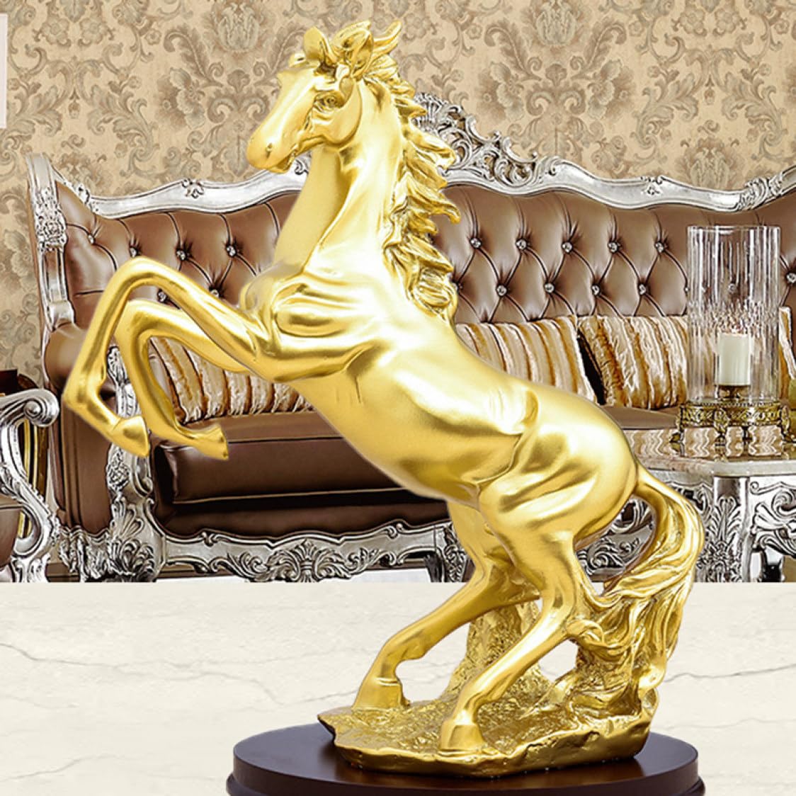 Amazon.co.jp: JAnjiaLxY 馬 置物 ウマ ジャンプ馬 飛上り