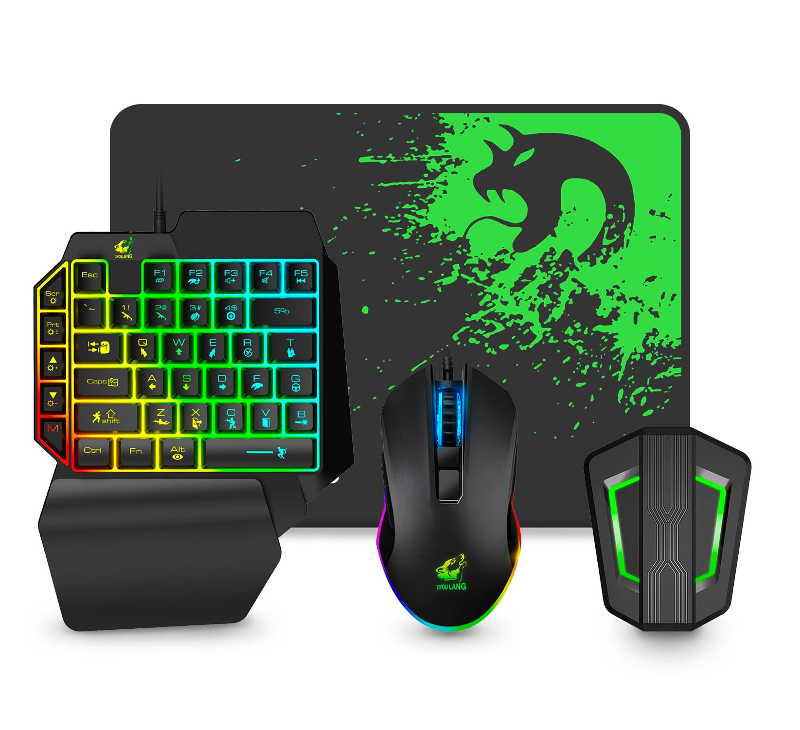 Amazon.co.jp: メカニカル式、専用コンバーター付き、片手キーボード