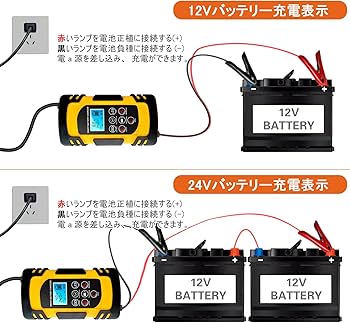 Amazon.co.jp: 自動バッテリー 充電器 カーバッテリー バッテリー
