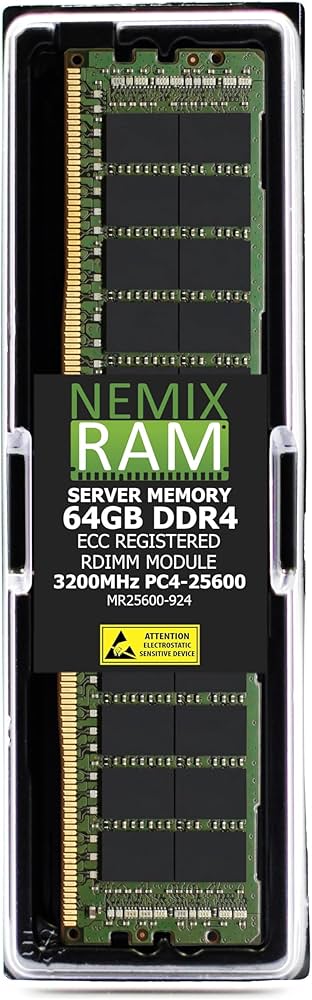 Amazon.co.jp: 64GB DDR4-3200 PC4-25600 2Rx4 RDIMM ECC Registered
