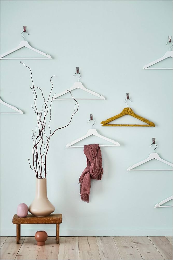 Amazon.co.jp: 木製ハンガー 8本セット ホワイト : ホーム＆キッチン