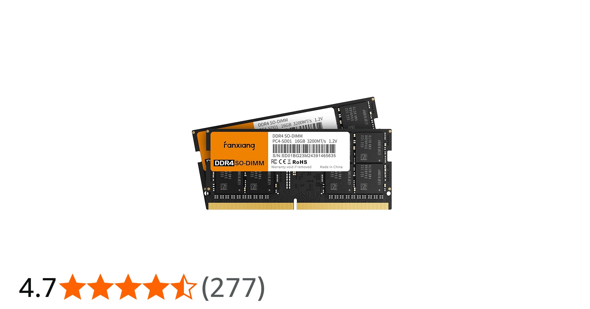 Amazon.co.jp: Fanxiang DDR4 3200Mhz 16GBx2枚(32GB) ノートPC用