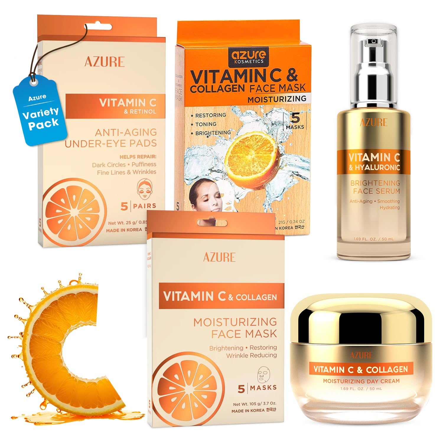 Amazon.com: Azure Vitamin C Skincare Bundle: Dermatologist-tested