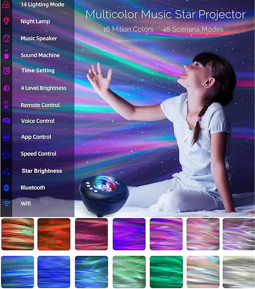 Amazon.co.jp: 【48種点灯モード＆最新北極光 APP・音声制御式