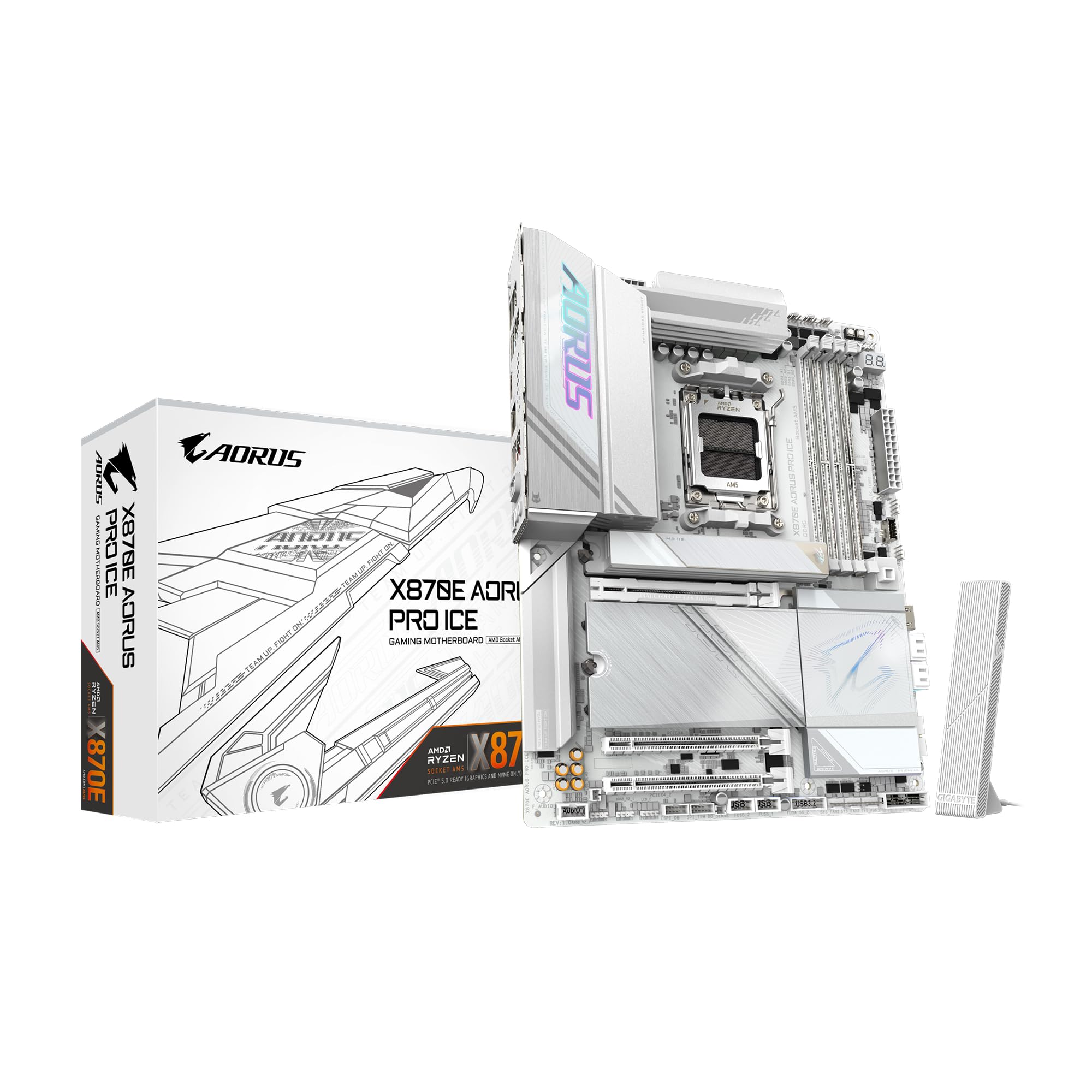 Amazon.com: GIGABYTE X870E AORUS PRO ICE AMD AM5 LGA 1718
