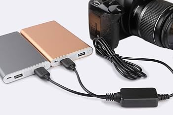 Amazon | 新バージョンACK-E6デュアルUSB電源ケーブル、DR-E6 DCカプラ