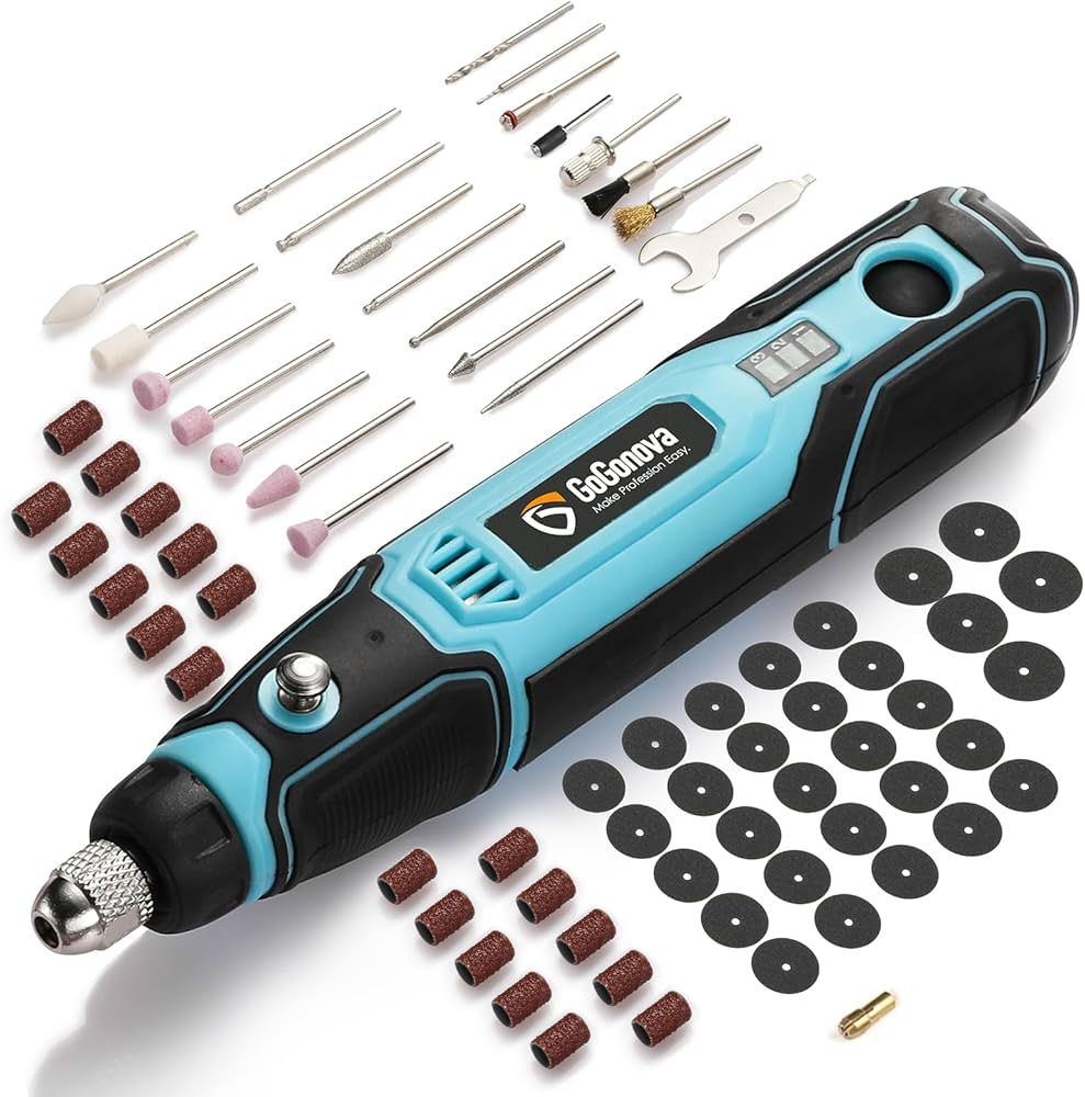 Amazon | GoGonova ミニルーター USB充電式リューター 3段変速72PCS