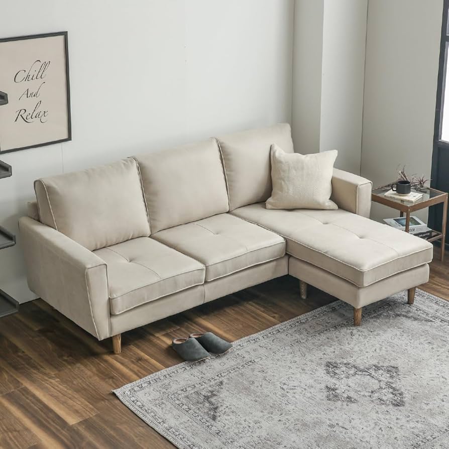 Amazon｜【開梱設置便】 レザーテックス カウチ L字 ソファ 3人掛け