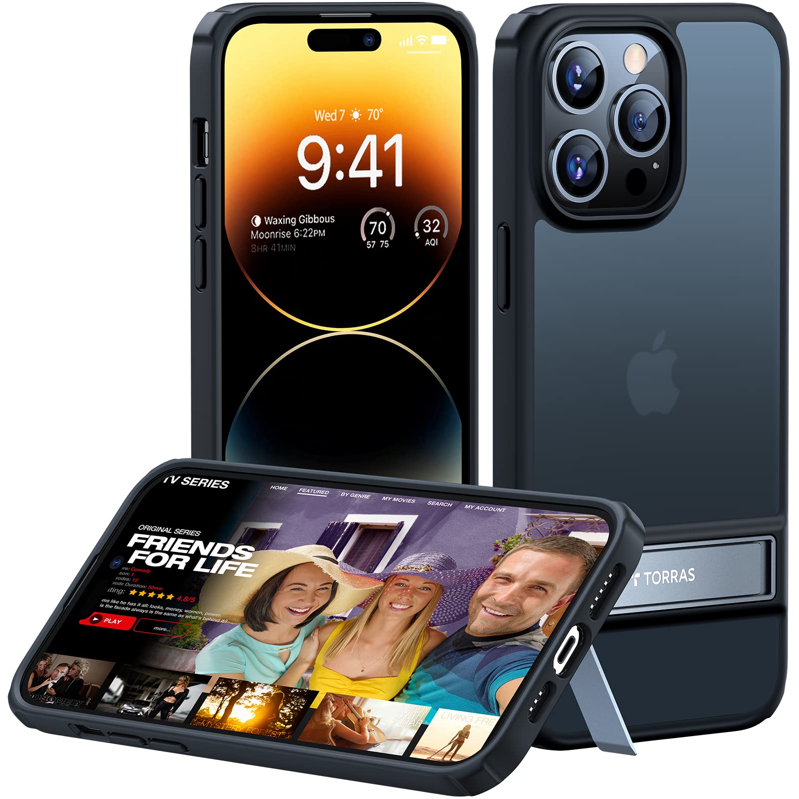 Amazon.com: TORRAS MarsClimber for iPhone 14 Pro Case with Stand