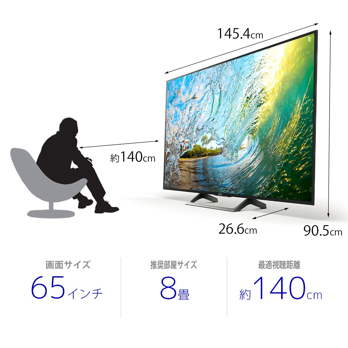 Amazon | ソニー 65V型 液晶 テレビ ブラビア KJ-65X8500E 4K Android