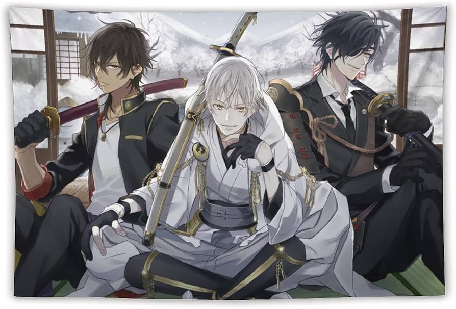 Amazon.co.jp: タペストリー 可愛いアニメ柄 刀剣乱舞 鶴丸国永 大倶利