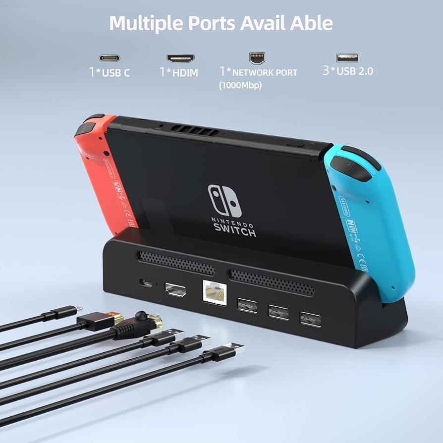 Amazon.co.jp: Nintendo Switch/Switch OLED用スイッチドック、1000Mbs