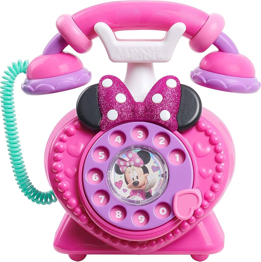 Amazon | Disney ディズニー ミニーマウス 回転式 電話 リボン