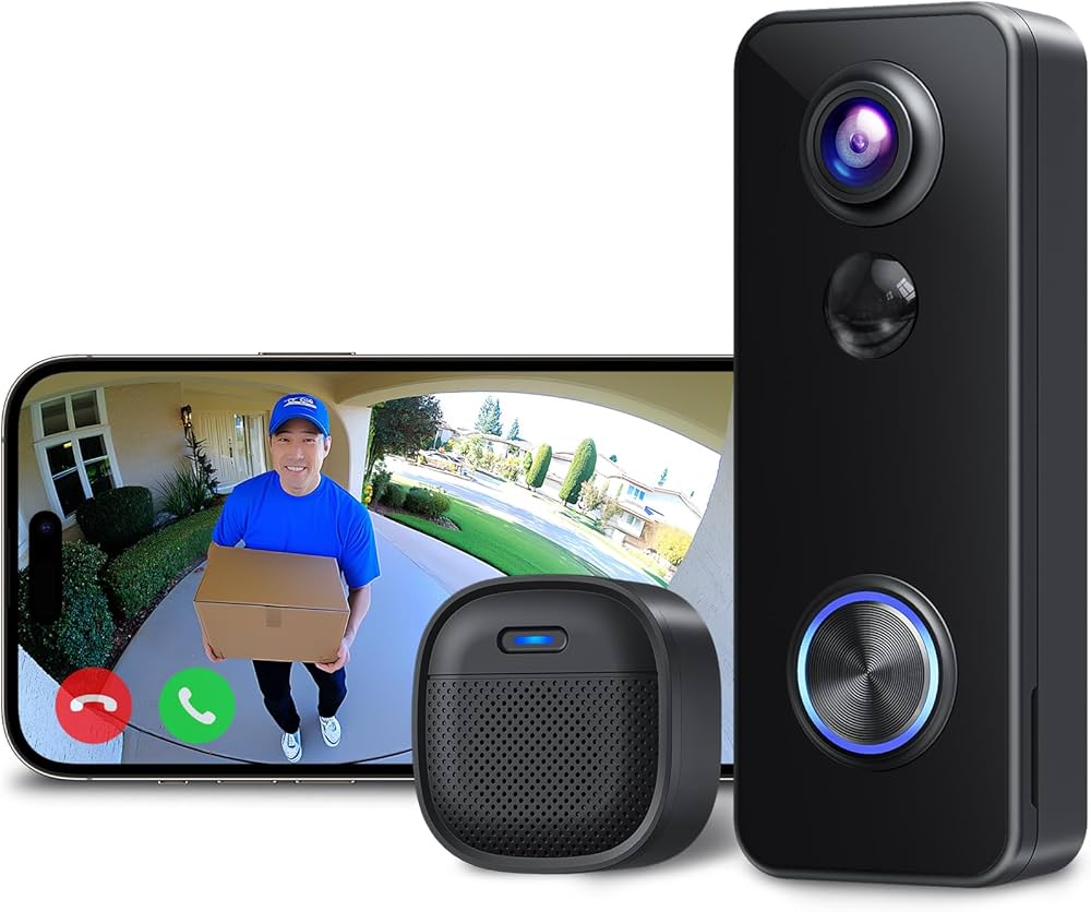 Amazon.co.jp: インターホン ワイヤレス 工事不要【全身確認可能・2K