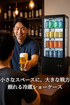 Amazon | 18Depot 冷蔵ショーケース 78L コンパクト 業務・家庭両用