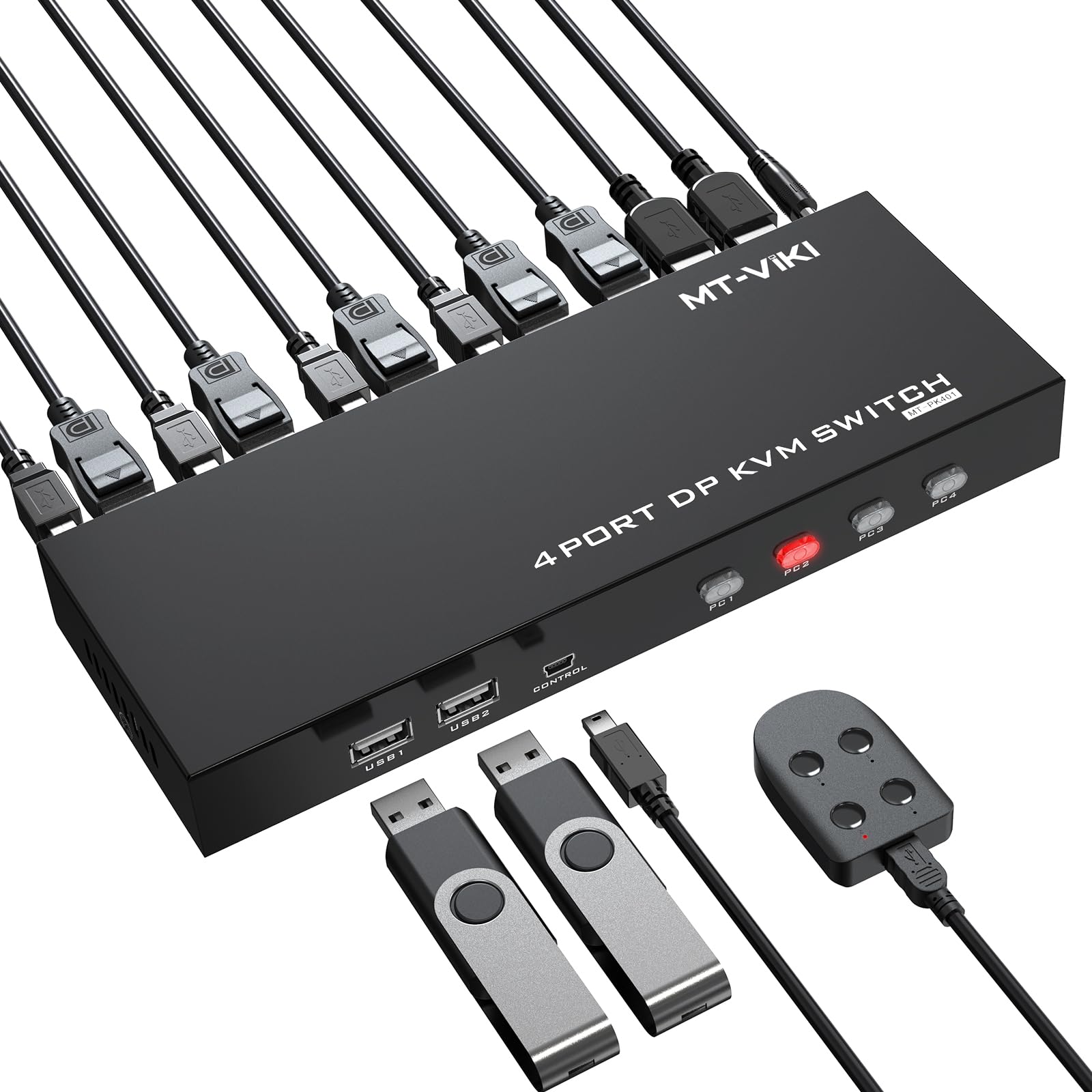 Amazon.co.jp: DisplayPort 切替器 4 ポート、MT-VIKI DP切り替え器4