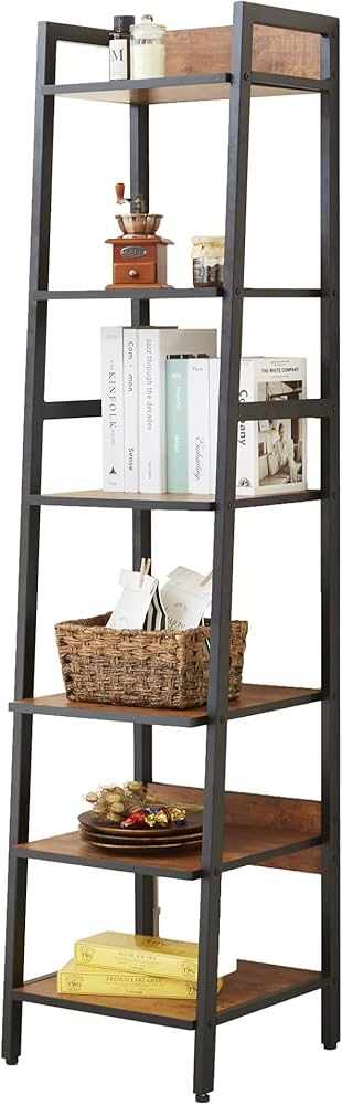 Amazon｜ドウシシャ ビスカーナ スリムラック 幅40cm 6段 棚 木製 黒