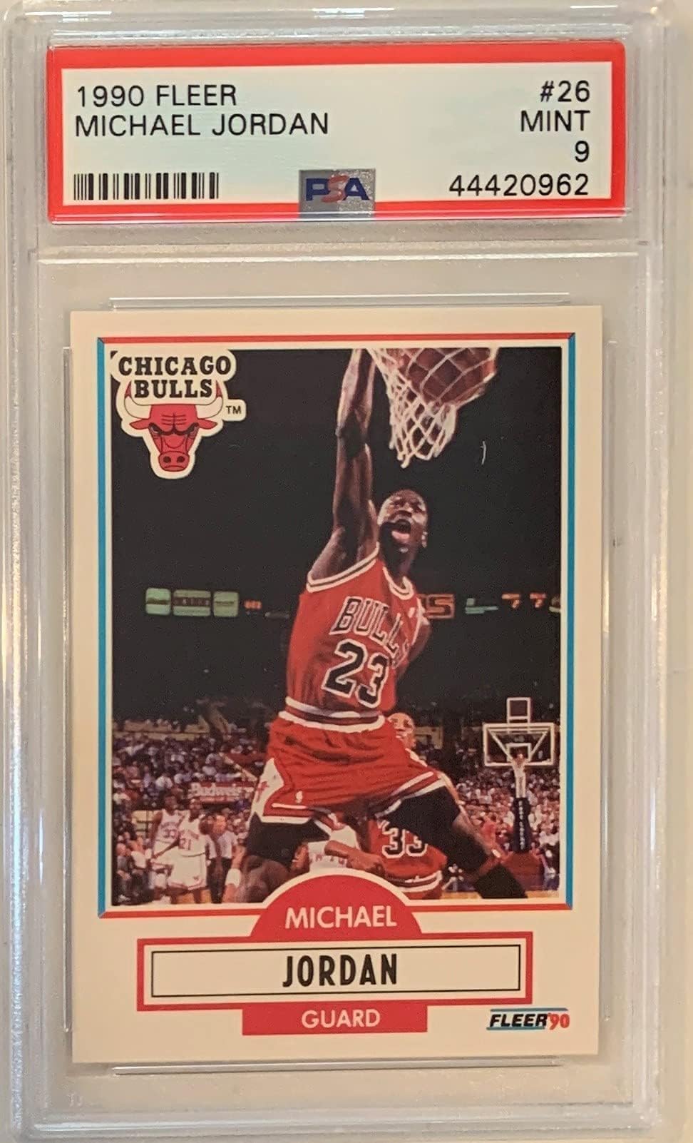 Amazon.com: 1990 Fleer Michael Jordan #26 – PSA 9 Graded (Cert
