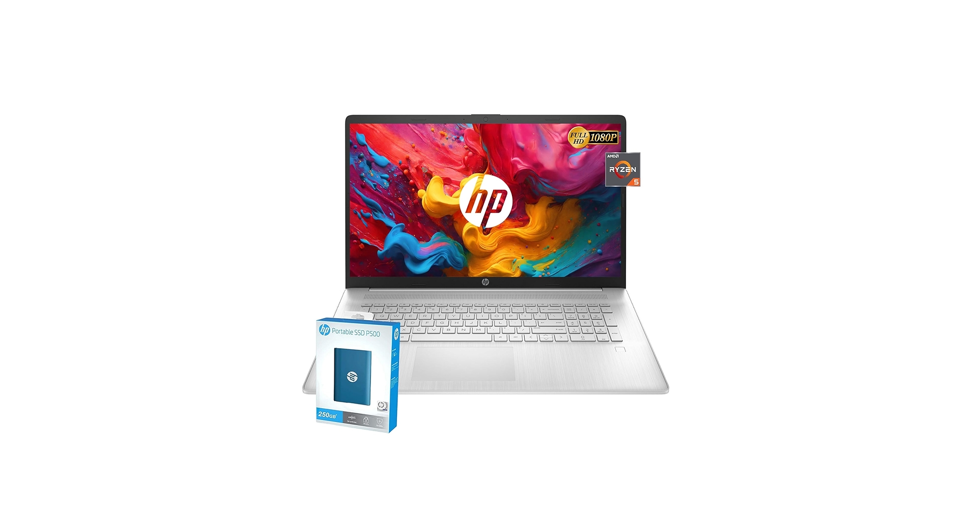 Amazon.com: HP 2024 New 17 inch Laptop, AMD Ryzen 5 5500U 6-Cores
