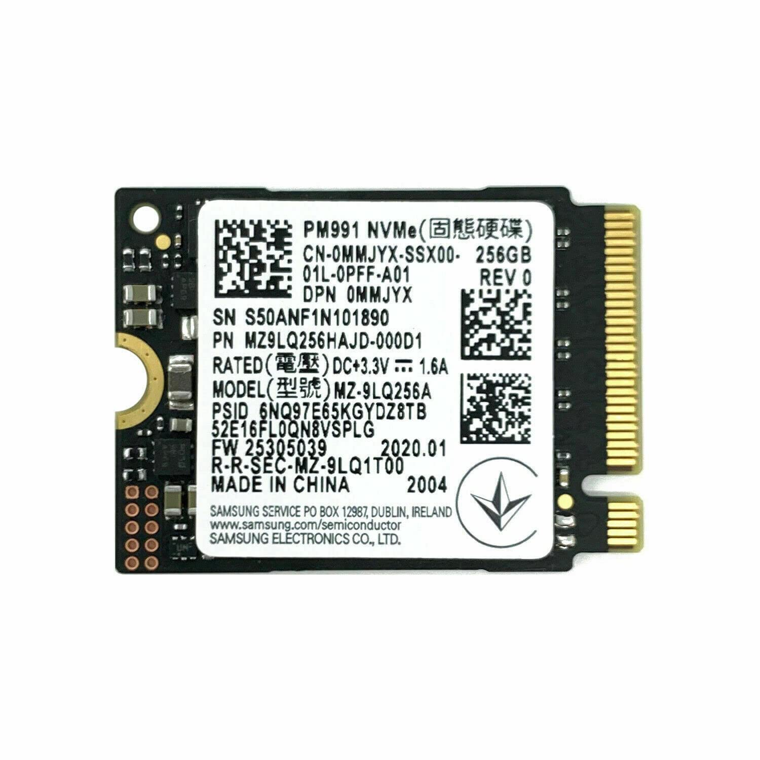 Amazon | Sаmsug 256GB PCIe NVMe 2230 SSD (PM991) (OEM) 30mm