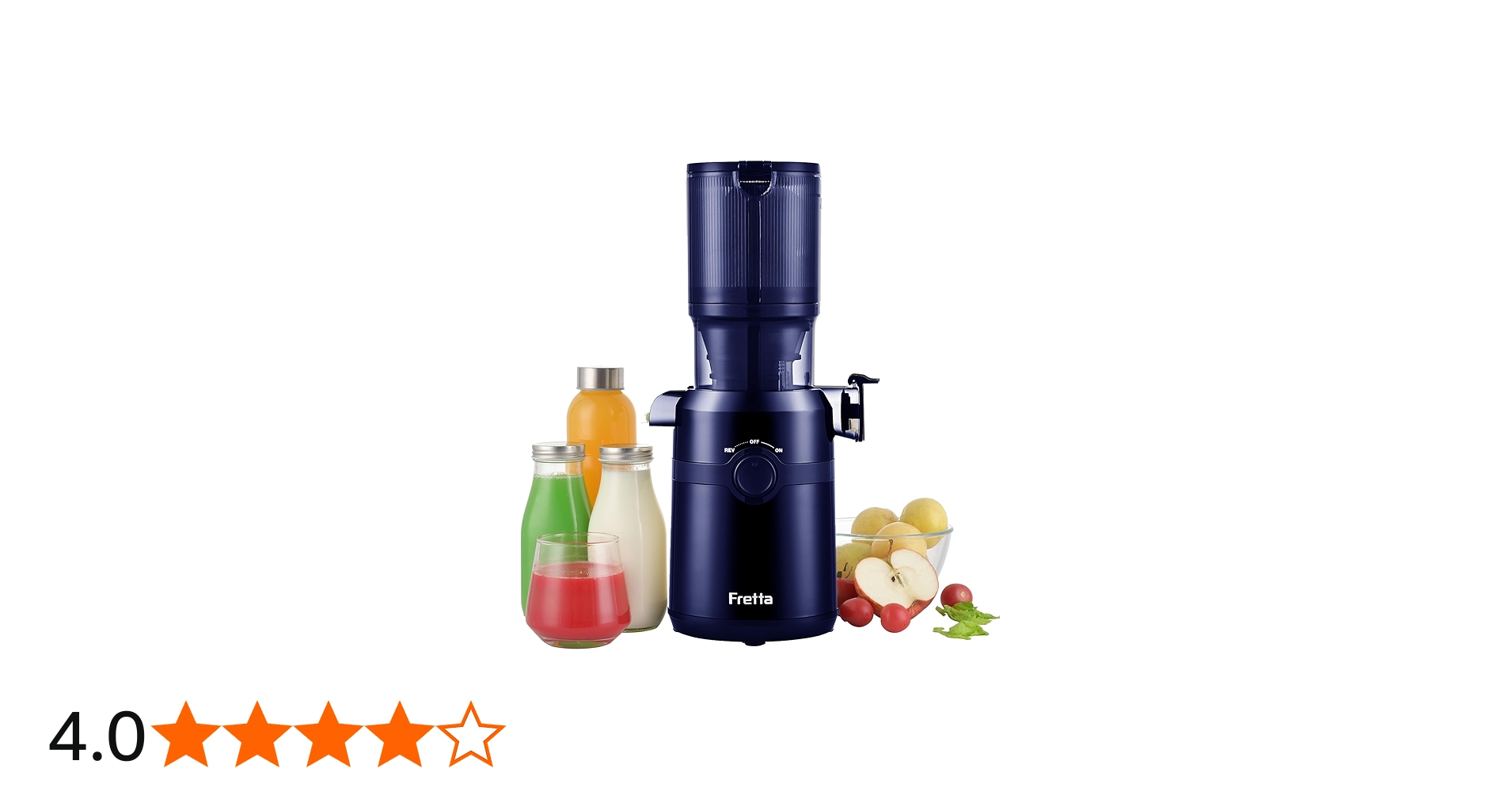 Amazon.co.jp: Fretta ジューサー 10.8cm広い投入口 1L大容量 スロー