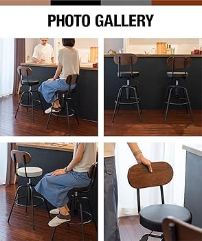 Amazon｜ottostyle.jp アンティーク風 背付きバースツール 2脚セット