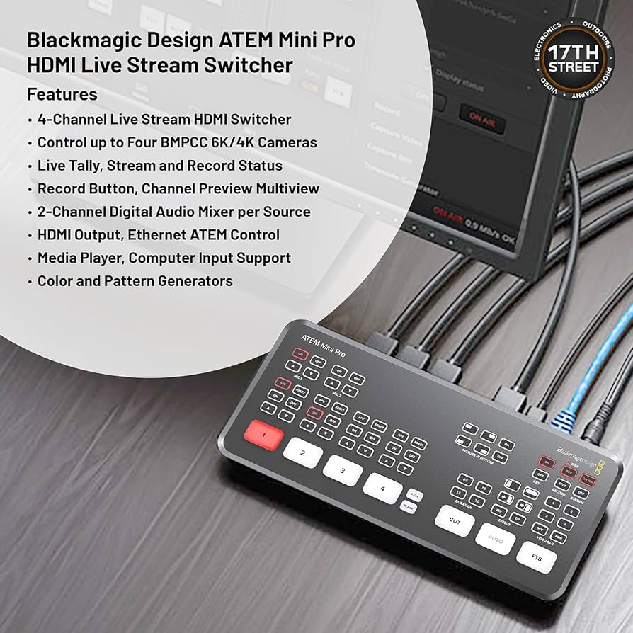 Amazon.co.jp: Blackmagic Design ATEM Mini Pro 4チャンネルHDMI
